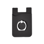 Silicone Card Holder with Metal Ring Phone Stand